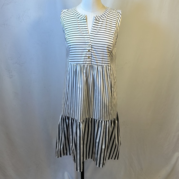 NWT w/ spare button Calvin Klein 100% Cotton Sleeves Dress - Picture 4 of 8